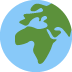 🌍 Globo terráqueo que muestra el significado de Emoji Europa-África