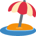 🏖 Playa con sombrilla Significado del Emoji