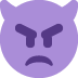 👿 Significado del emoji Cara enojada con cuernos