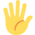 🖐 Mano con los dedos extendidos Significado de Emoji