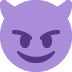 😈 Significado del Emoji Cara sonriente con cuernos