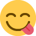 😋 Cara saboreando comida Significado del Emoji