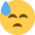 😓 Cara abatida y sudorosa Significado de Emoji
