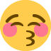 😚 Significado de Emoji Cara besándose con los ojos cerrados