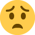 😟 Cara de preocupación Significado del Emoji