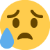 😥 Significado del emoji Cara triste pero aliviada
