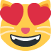 😻 Significado del Emoji Gato sonriente con ojos en forma de corazón