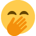 🤭 Cara con la mano sobre la boca Significado de Emoji